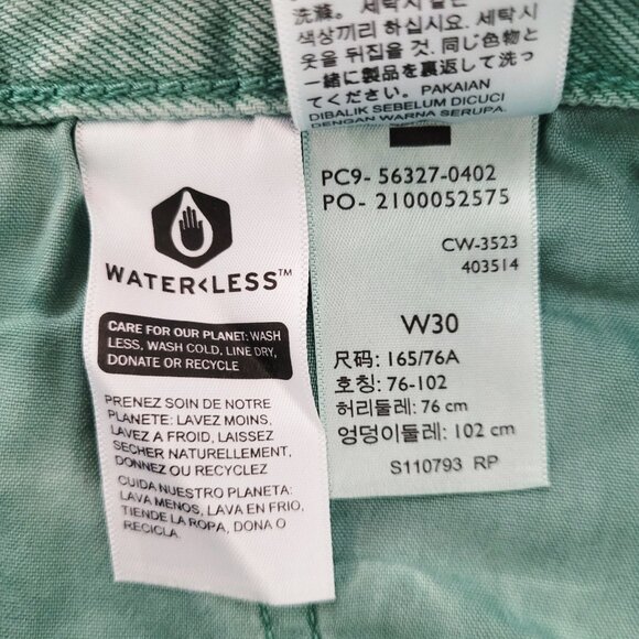 Levi's 501 High Rise Shorts in Dusty Beryl Green 56327-0402 BNWT - Size 30 - Picture 10 of 13